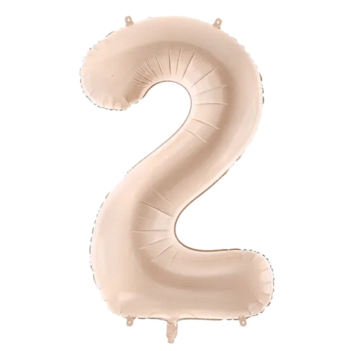 1 Ballon XL - Cijfer 2 - Donkerbeige
