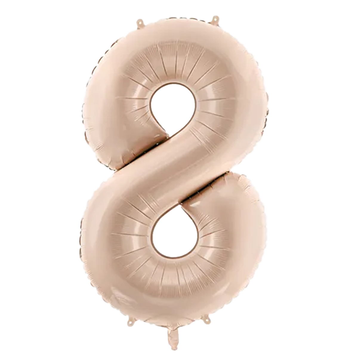 1 Ballon XL - Cijfer 8 - Donkerbeige