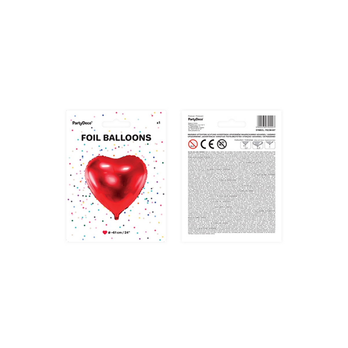 1 Ballon XXL - Hart - Rood