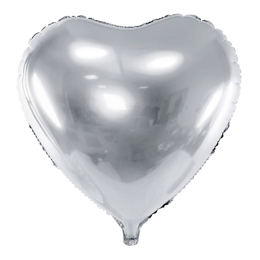 1 Ballon XXL - Hart - Zilver