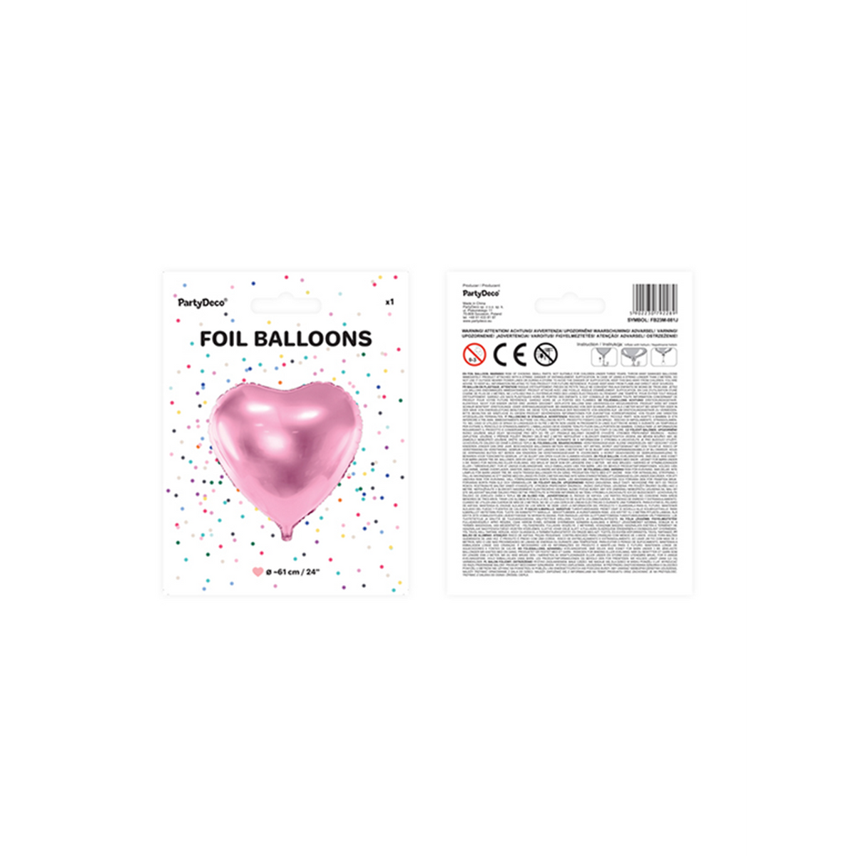 1 Ballon XXL - Hart - Roze