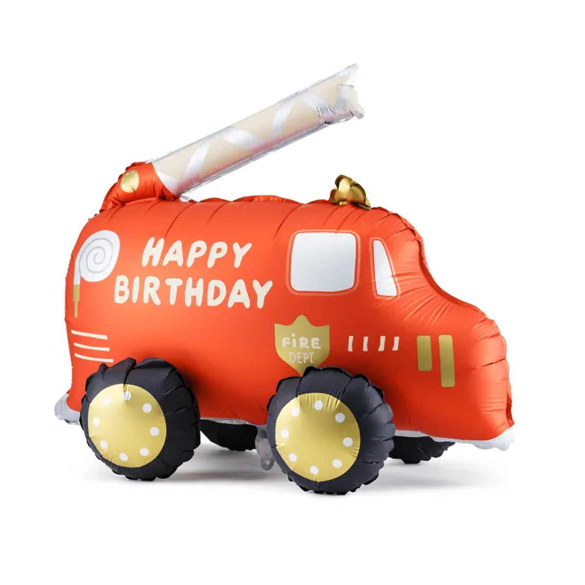 1 ballon met standaard - Brandweerauto