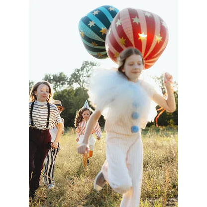 1 XL bolvormige ballon - Sterrenbal rood
