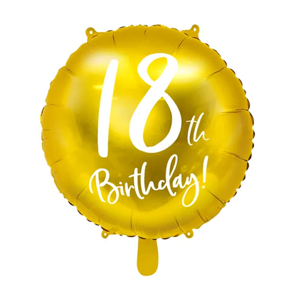 1 Ballon - 18e Verjaardag - goud
