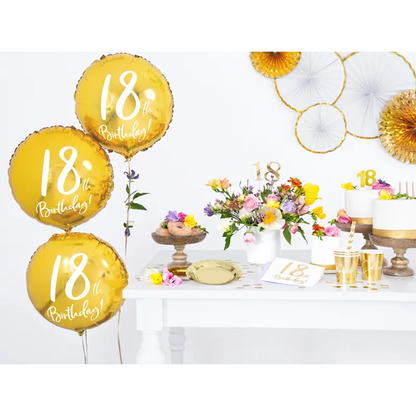 1 Ballon - 18e Verjaardag - goud