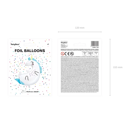 1 Ballon XXL - Liggende Eenhoorn