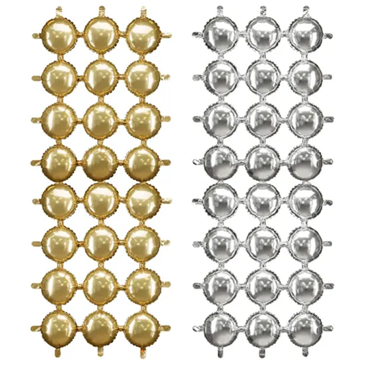 1 folieballon achtergrond - goud - zilver 78x107cm