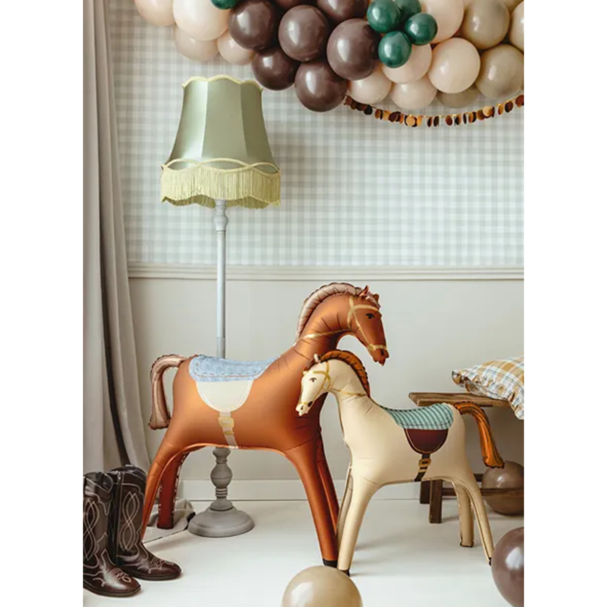 1 Staande ballon - Paard - Wit
