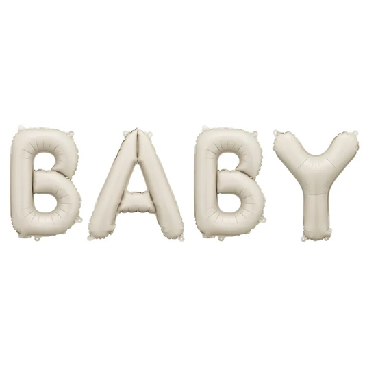 1 Ballon - Tekst - Baby - Beige