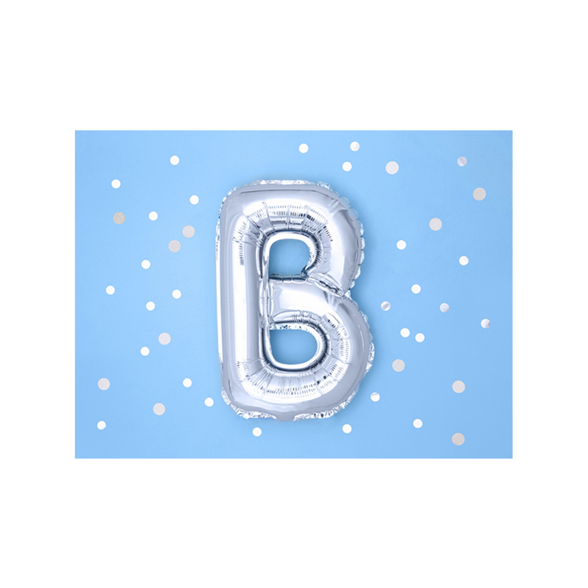 1 Ballon XS - Letter B - Zilver