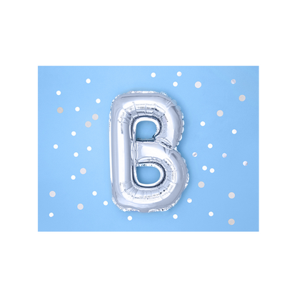 1 Ballon XS - Letter B - Zilver