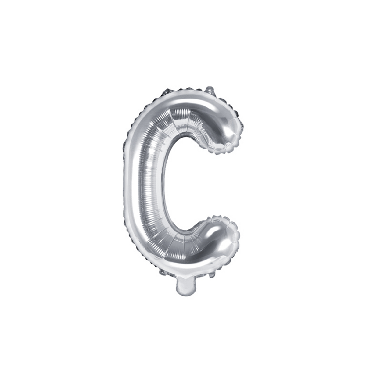 1 Ballon XS - Letter C - Zilver