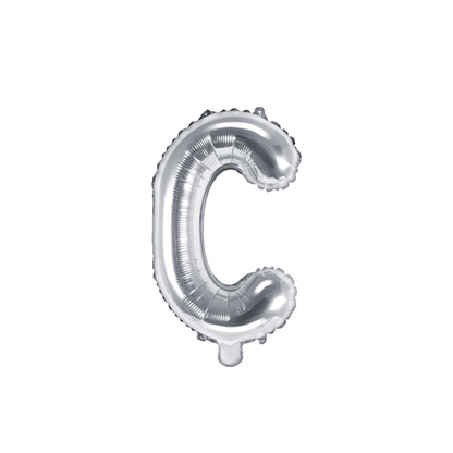 1 Ballon XS - Letter C - Zilver