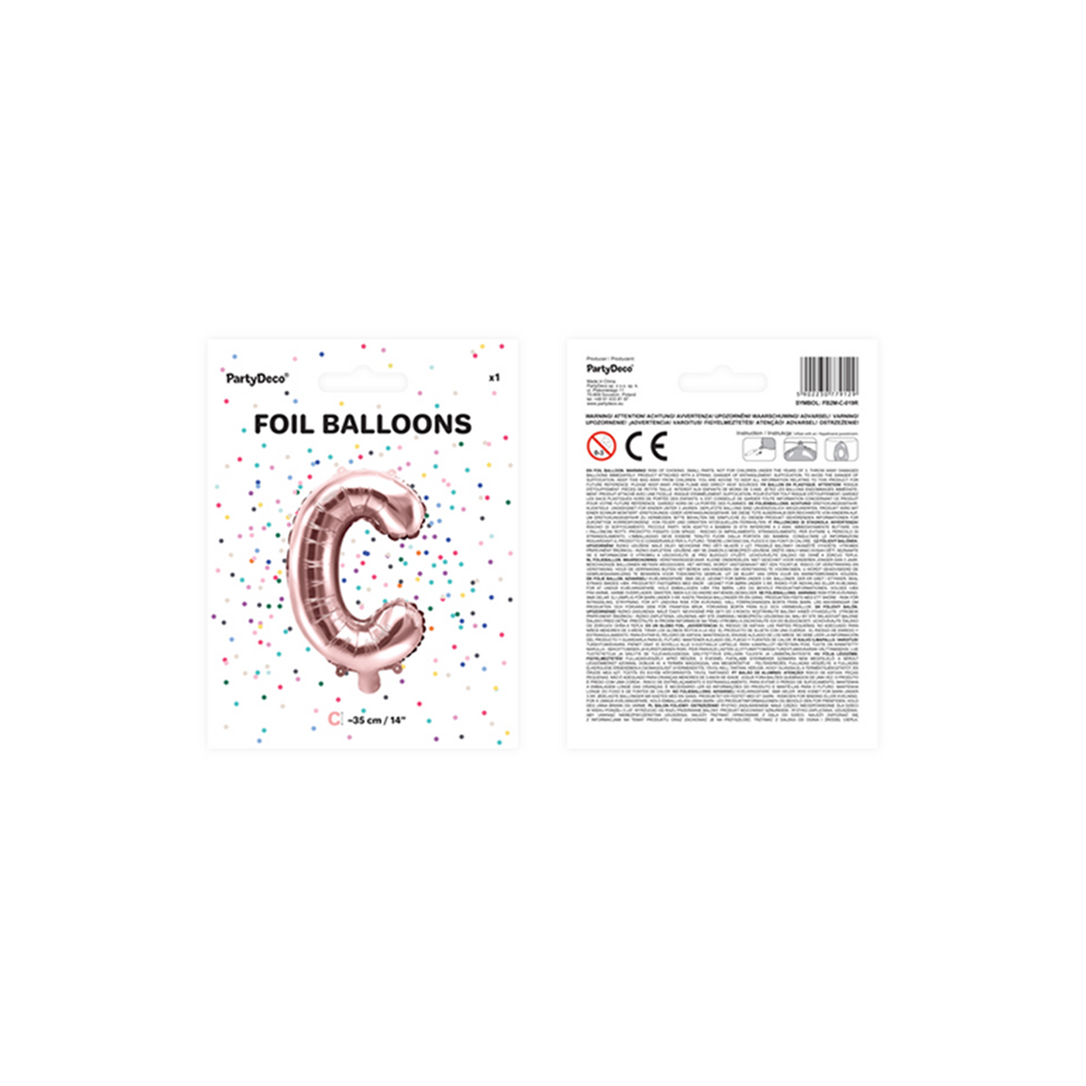 1 Ballon XS - Letter C - Roségoud