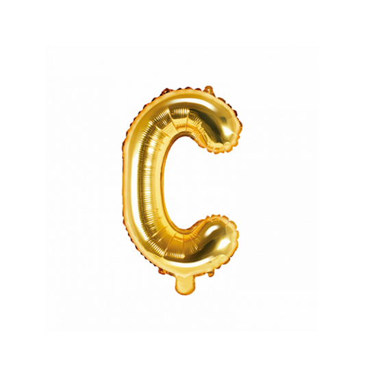 1 Ballon XS - Letter C - Goud