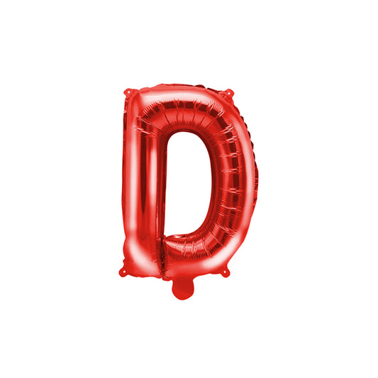 1 Ballon XS - Letter D - Rood