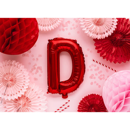 1 Ballon XS - Letter D - Rood