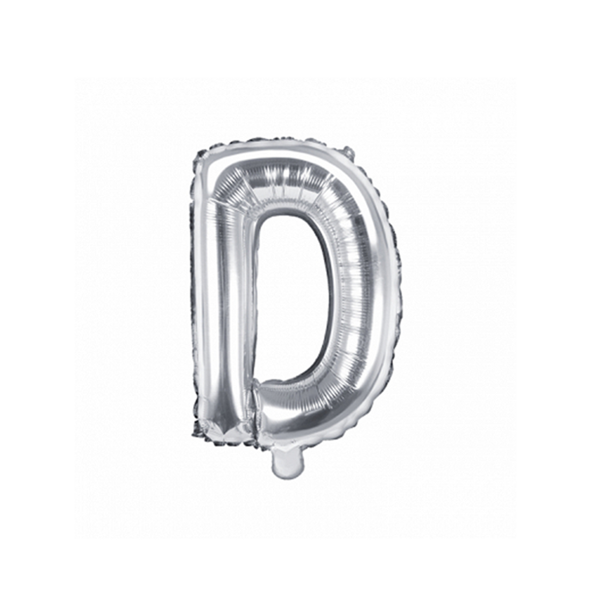1 ballon XS - letter D - zilver