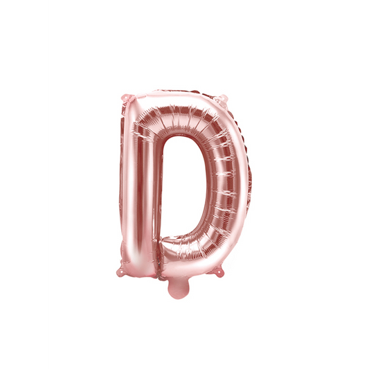 1 ballon XS - Letter D - Rosegoud