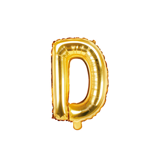 1 ballon XS - letter D - goud