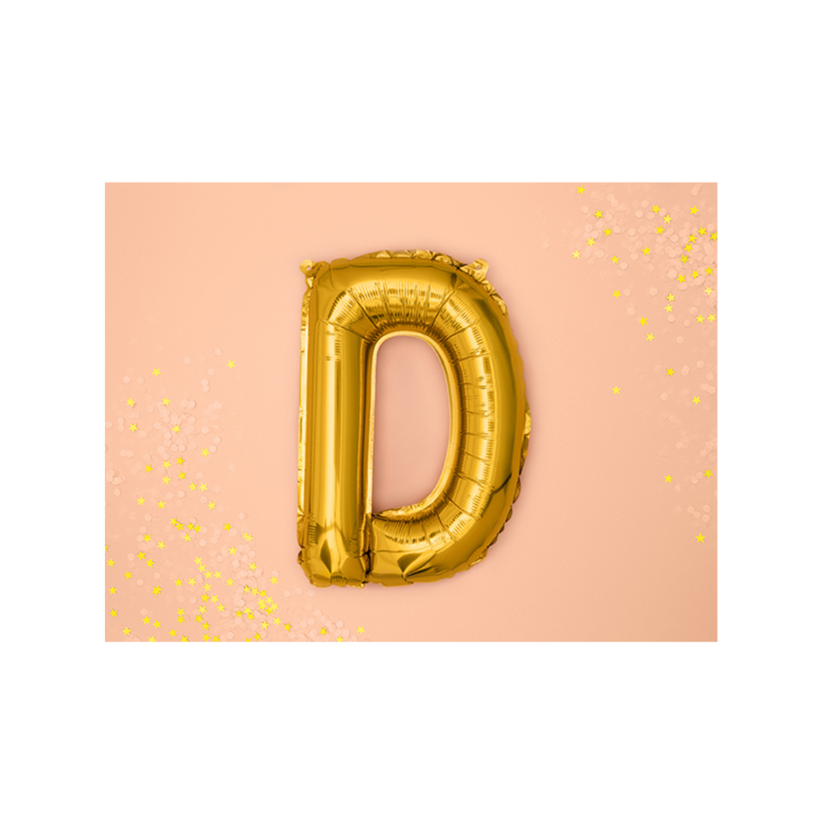 1 ballon XS - letter D - goud
