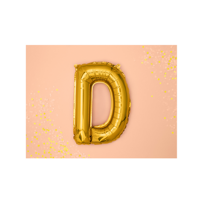 1 ballon XS - letter D - goud