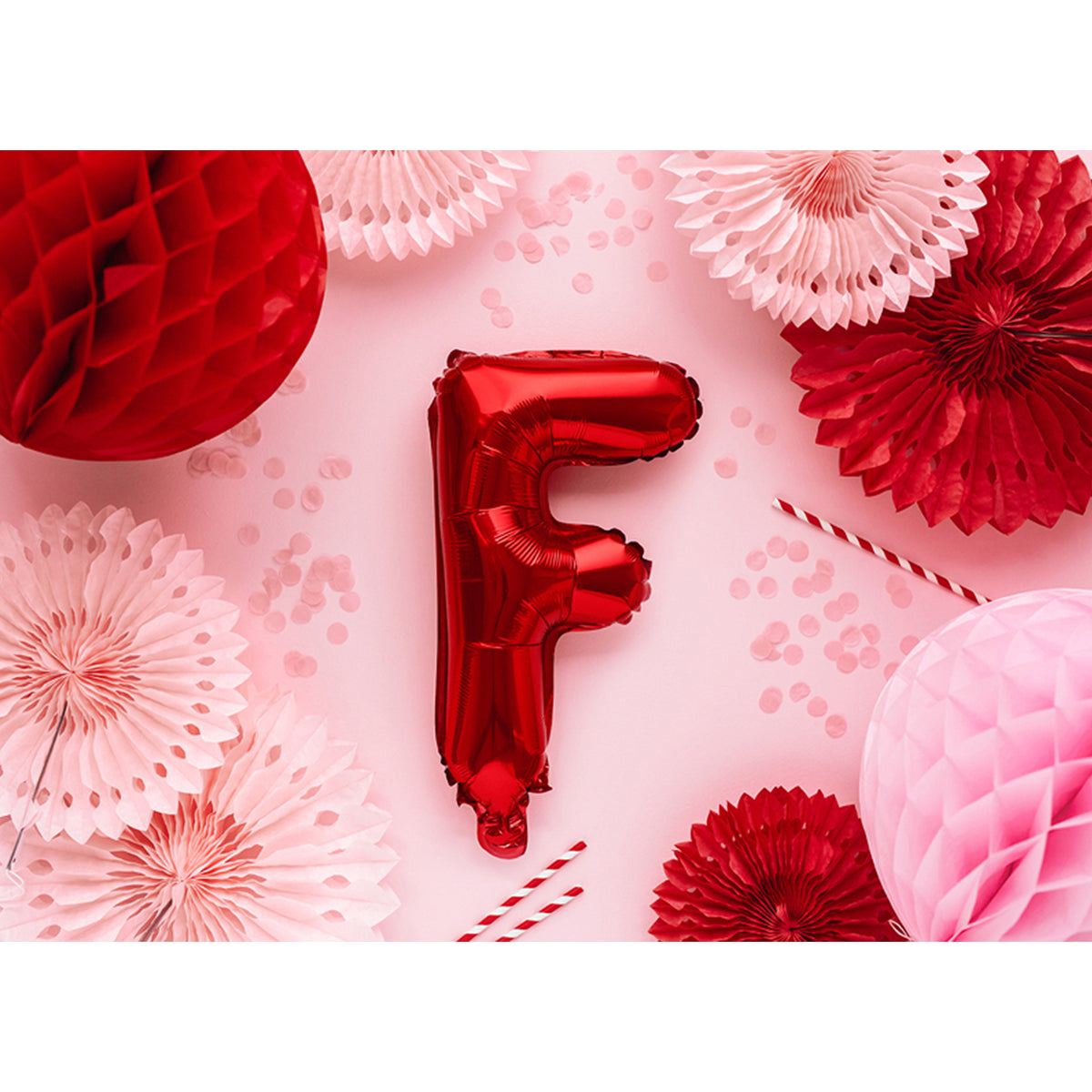 1 Ballon XS - Letter F - Rood