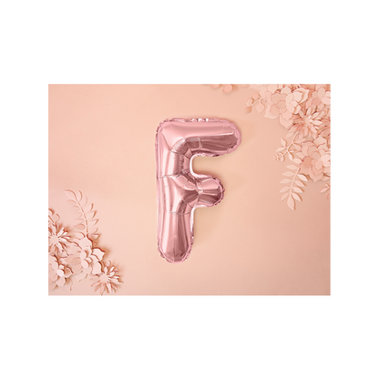 1 Ballon XS - Letter F - Roségoud