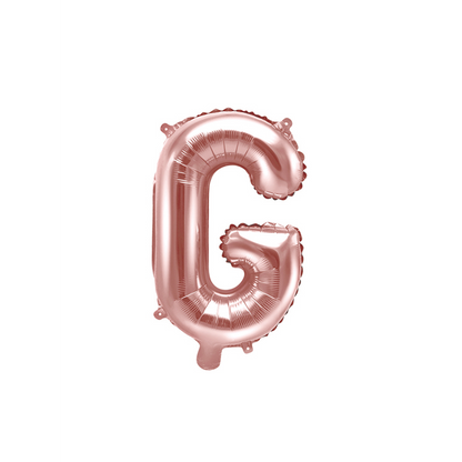 1 ballon XS - letter G - roségoud