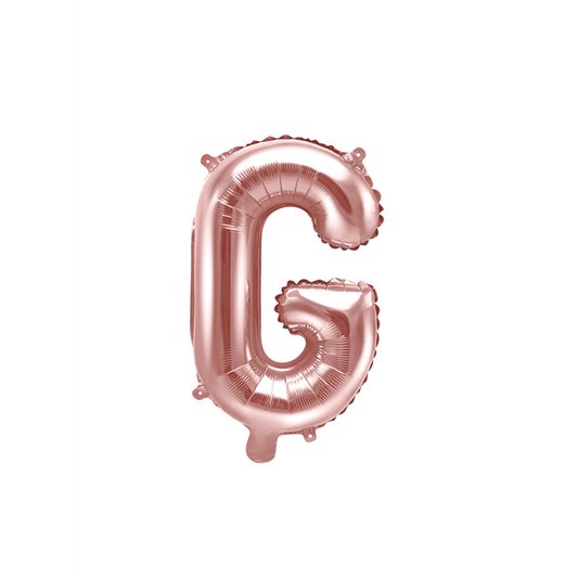 1 ballon XS - letter G - roségoud