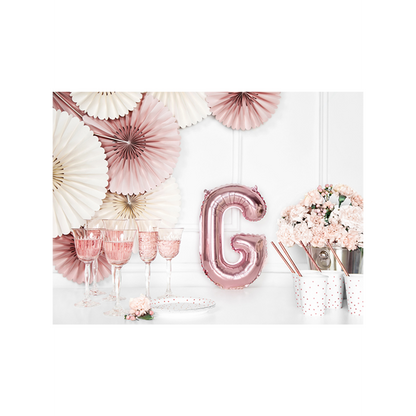 1 ballon XS - letter G - roségoud