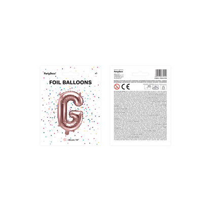 1 ballon XS - letter G - roségoud
