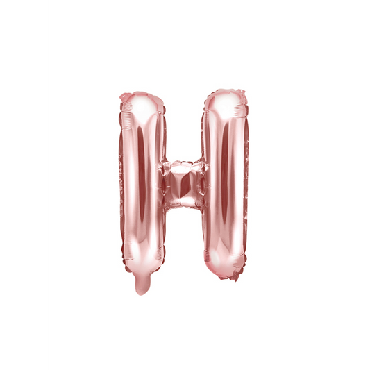 1 Ballon XS - Letter H - Roségoud