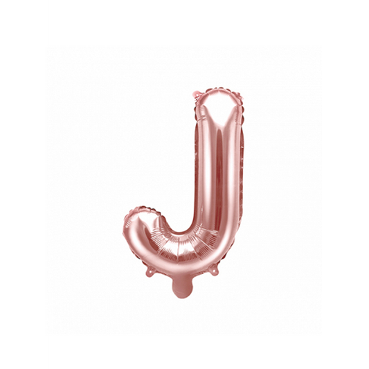 1 ballon XS - letter J - roségoud