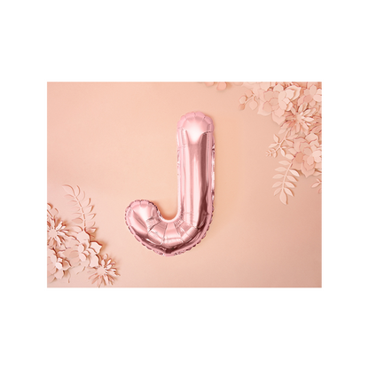 1 ballon XS - letter J - roségoud