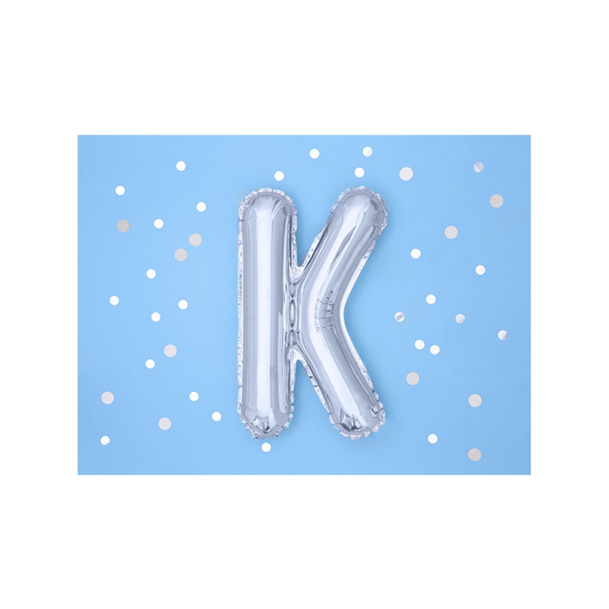 1 Ballon XS - Letter K - Zilver