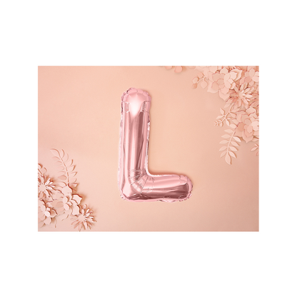 1 Ballon XS - Letter L - Rosegoud
