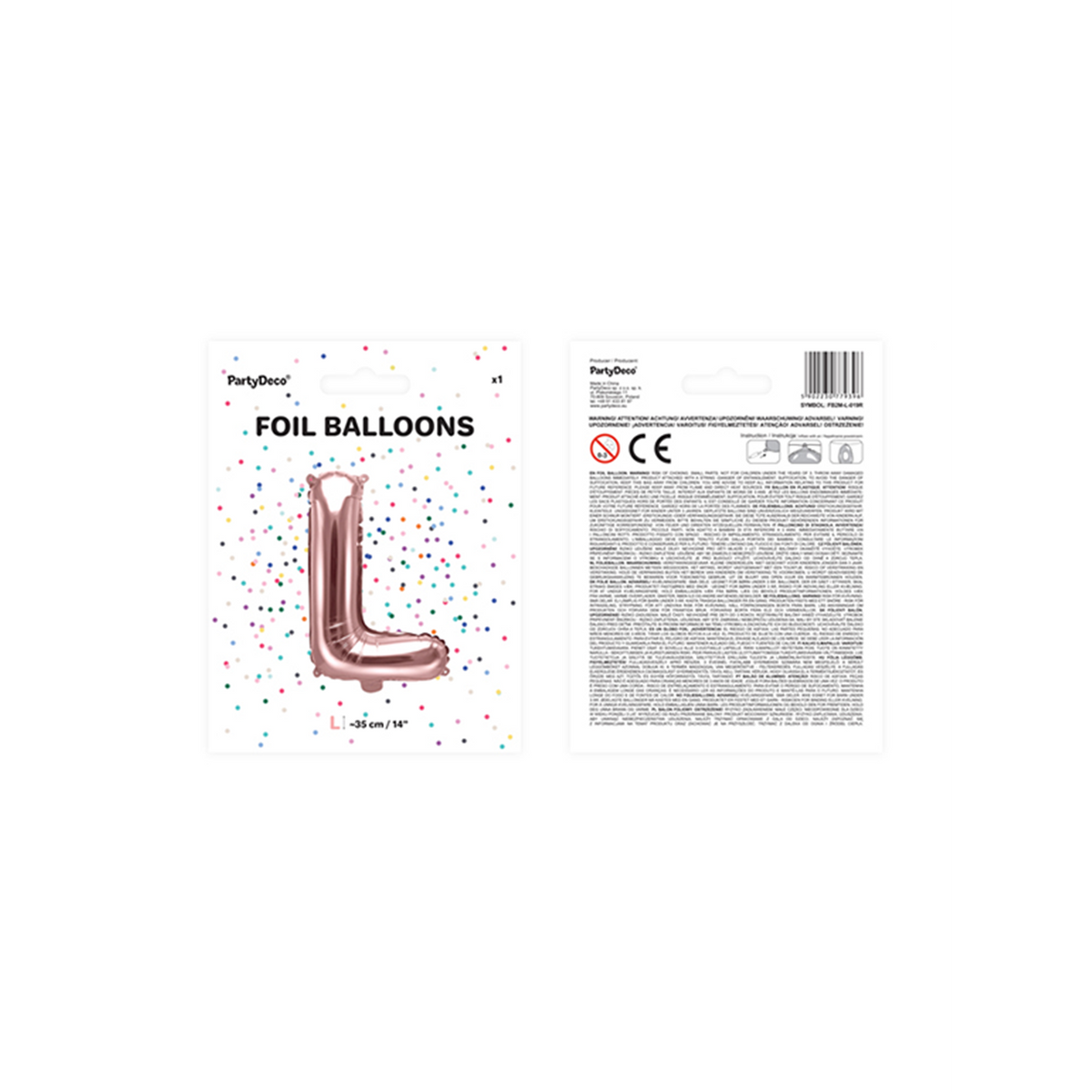 1 Ballon XS - Letter L - Rosegoud