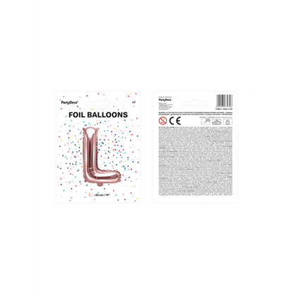 1 Ballon XS - Letter L - Rosegoud