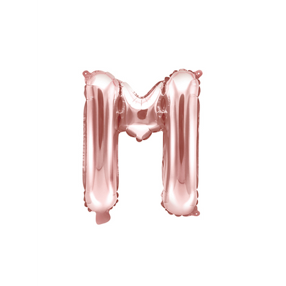 1 Ballon XS - Letter M - Roségoud