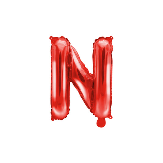 1 Ballon XS - Letter N - Rood