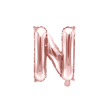 1 Ballon XS - Letter N - Roségoud