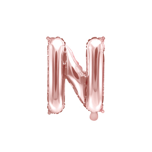 1 Ballon XS - Letter N - Roségoud