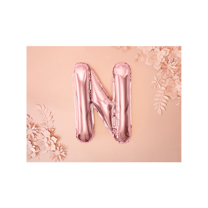 1 Ballon XS - Letter N - Roségoud
