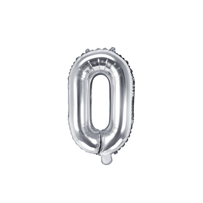 1 Ballon XS - Letter O - Zilver