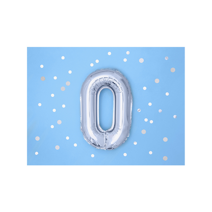 1 Ballon XS - Letter O - Zilver