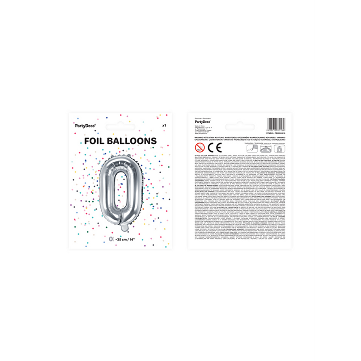1 Ballon XS - Letter O - Zilver