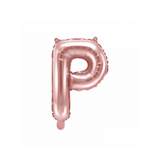 1 Ballon XS - Letter P - Roségoud