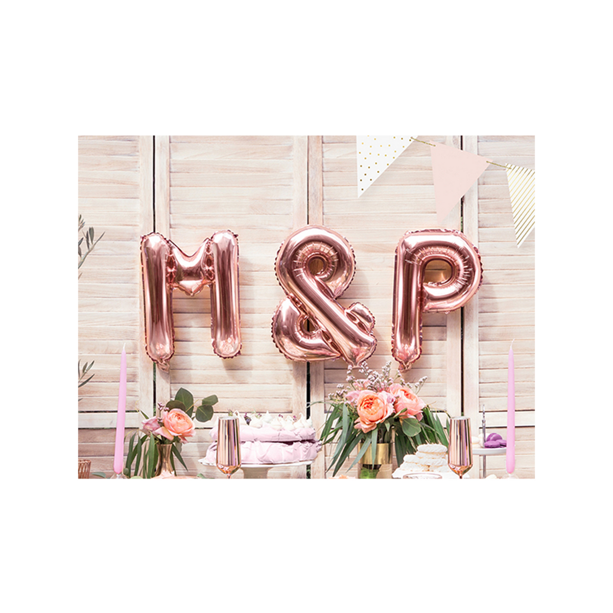 1 Ballon XS - Letter P - Roségoud
