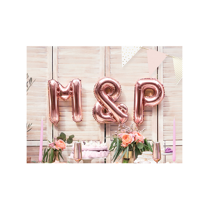1 Ballon XS - Letter P - Roségoud